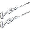 Yecnecty 1 paio di adesivi riflettenti per stemma moto 3D cromati per scooter, compatibili con Suzuki V-Strom 250 DL 650 1000 XT
