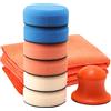 SPTA Kit per Lucidatrici Auto,9Pcs 80mm Tamponi Tampone Kit di lucidatura per ceretta lucidatura Spugna Lucidatura Pad Kit Composto di lucidatura Auto per lucidatura Automatica -HPMIX