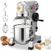 VEVOR Impastatrice per Alimenti Commerciale 18,7 L 3 Velocità Regolabili, Impastatrice per Impasto da 1100 W con Ciotola in Acciaio Inox e Accessori per Mescolare, Ideale per Ristoranti, Panetterie