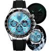 OLEVS Men's Chronograph Quartz Watches, Leather Strap Gold Case with Day Date, Waterproof Stainless Steel Wrist Watch, Luminous Watches for Men, Fashion, Leisure