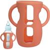 Lunaobrik Cover in vetro - Custodia protettiva in silicone con maniglie, anti-scivolamento, anti-shock assorbente, senza BPA Easy Clean | Thermal Insulating Protector for Nursing Bottles, Essential Infant