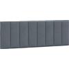 vidaXL Cuscino per testata grigio scuro 140 cm in velluto