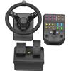 LOGITECH Set volante e pedali per Farm Simulator, Saitek by Logitech G, Farm Sim Controller, compatibile con PC, nero