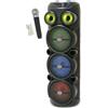 INOVALLEY Altoparlante per karaoke INOVALLEY KA129-XXL, Bluetooth V5.0, 90 cm, 1000 W, 3 altoparlanti da 8'', microfono wireless incluso