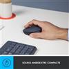 LOGITECH Set tastiera e mouse wireless Logitech MK235, AZERTY, grafite, durata della batteria 36 mesi, dimensioni standard, mouse ambidestro