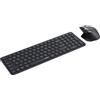 RAPOO Combinazione di tastiera e mouse - RAPOO - 9760M - Senza fili - Ultrapiatto - Grigio scuro