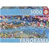 Educa Puzzle Educa Vie Panorama, 3000 pezzi, 144 x 68 cm
