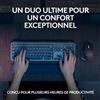 LOGITECH Set tastiera e mouse, wireless, Logitech MX Keys S, AZERTY, retroilluminazione, grafite