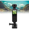 POENVFPO Fotocamera Tascabile 5K con Rilevamento Facciale, Obiettivo Rotante, Touch Screen, Microfono Esterno, Telecomando, per Viaggi e Vlogging Quotidiano