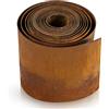 Jeinbuil Bordo per prato in acciaio corten, 5 m, bordo per aiuole in metallo, altezza 15,5 cm, per decorazione da giardino