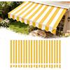 HOUKOIKBUG Telo di Ricambio per Tenda da Sole Tessuto di Ricambio per Tenda da Esterno Tessuto Impermeabile in Poliestere, Protezione UV(Yellow,6x5ft/180x150cm)