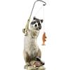 Design Toscano QM2374600 Statua del Procione Pescatore Mascherato, 14x12.5x30.5 cm