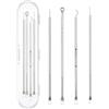 Forevat Set di spremiagrumi per comedoni, strumento per esprimere brufoli con scatola portaoggetti, in acciaio inox, per acne bianca sul naso e sul viso