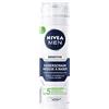 Nivea Men Sensitive schiuma da barba (200 ml), schiuma da barba per una rasatura liscia e delicata, schiuma da barba delicata per uomo