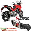 Akrapovic Ducati Multistrada 1200 S 2015 Terminale Di Scarico Moto In Titanio