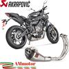 Akrapovic Yamaha MT-07 2016 Scarico Completo Per Moto Racing Terminale Titanio