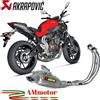 Akrapovic Yamaha MT-07 2016 Scarico Completo Per Moto Racing Line In Titanio