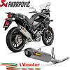 Akrapovic Suzuki V-Strom 650 2017 Scarico Completo Per Moto Racing Line Titanio