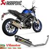 Akrapovic Yamaha MT-125 2021 Scarico Completo Per Moto Racing Terminale Titanio