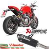 Akrapovic Ducati Monster 821 2019 Terminale Di Scarico Moto In Titanio Nero