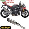 Arrow Aprilia Tuono V4 1100 25 Terminale Di Scarico Pista Moto Raccordo Titanio