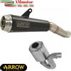 Arrow Scarico Ducati Monster 797 17 Arrow Terminale Acciaio Nero Raccordo Moto