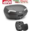 GIVI Bauletto Givi E46NT 46 Litri Monolock Per Moto Nero RIVIERA Con Piastra