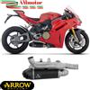 Arrow Scarico Ducati Panigale V4S 25 Arrow Terminale Works Nero Raccordi Titanio Moto