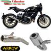 Arrow Scarico Ducati Scrambler 800 Cafè Racer 2017 Arrow Terminale Inox Omologato Moto