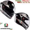 Agv K1 S Lap Matt Black Grey Red Casco Integrale Moto Taglia XL 61 62 CM E2206