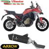 Arrow Ducati Multistrada V4S 25 Terminale Di Scarico Veloce Nero Omologato Moto