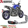 Akrapovic Yamaha MT-09 2018 Scarico Completo Per Moto Racing Line In Carbonio