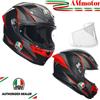AGV Casco Agv K6 S Slashcut Black Grey Red Integrale Moto Visiera Max Pinlock TG XL