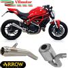 Arrow Scarico Ducati Monster 797 2017 Arrow Terminale Inox Raccordo Omologato Moto