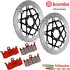 Brembo Dischi Freno Brembo + Pastiglie SA Ducati Scrambler 1100 2020 Anteriori Per Moto