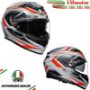 AGV Casco AGV K3 Space Matt White Red Fluo Moto Integrale Pinlock Tg XL 61 62 E2206