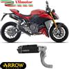Arrow Ducati StreetFighter V2 25 Terminali Di Scarico Round Sil Nero Moto