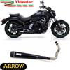 Arrow Scarico Completo Kawasaki Vulcan 650 S 2014 Arrow Moto Terminale Rebel Nero