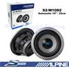 ALPINE Subwoofer ALPINE S2-W10D2 10" 25cm 1800W 600Wrms Doppia bobina 2+2 Ohm