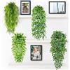 MZJAUVF 4PCS Piante Finte Cadenti, Pianta Finta da Interno con Vaso, Piante Finte da Interno, Edera Finta da Interno, Pianta Finta da Interno Cadente, Piante Finte Che Sembrano Vere per Casa Giardino