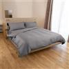INTRECCI HOME Copripiumino Matrimoniale, Sacco Copripiumino in Raso di Puro cotone Satin 300 TC, 255x200 cm, Made in Italy, Morbidezza Suprema, Elegante e Confortevole