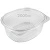 marketcaffe 90 Vaschette 2000cc per Alimenti Usa e Getta con Coperchio Ovali Trasparenti in Pet Misura Contenitori con Coperchio Unito Trasparente Chiusura ermetica MADE IN ITALY (2000cc)