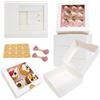 YITONGFU 10Scatole per torte bianchecon finestra, porta torta con coperchio，per Torte, scatole regalo，Con spago e adesivi scatole per dolci(20.4X20.4X6.5)