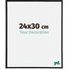 yd. Your Decoration - Cornice per foto 24 x 30 cm - Nero Opaco - Cornice in plastica con vetro acrilico - Cornice 24 x 30 cm - Annecy