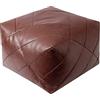 MANSKHW Pouf in Pelle marocchina Poggiapiedi Ottomano Non Riempito, Poggiapiedi Quadrato Cuscino per Sedile portaoggetti per Soggiorno, Decorazioni per la casa, Regali e Matrimoni