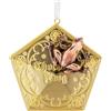 Hallmark Harry Potter - Decorazione per albero di Natale, in metallo, di alta qualità, con scatola a forma di rana, da collezione, colore: oro