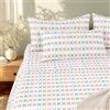Caleffi Completo Lenzuola Matrimoniale 100% Cotone Capri - Set Letto 250x280, Sotto con Angoli 180x200 h28, 2 Federe 50x80 - Fantasia Geometrica (Multicolore)