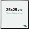 yd. La Tua Decorazione - Cornice per Quadri 25,00x25,00 cm - Ottima Qualità - Nero Opaco - Vetro Resistente ai Raggi UV - Antiriflesso - Annecy