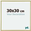 yd. Your Decoration - Cornice portafoto 30 x 30 cm, colore oro, in plastica con vetro acrilico, antiriflesso, cornice 30 x 30 cm