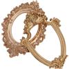 HOMSFOU 2 Pezzi Mini Cornice Dorata Per Foto Ornamento Decorativo in Resina Per Casa E Ufficio Design Compatto E Creativo Per Esposizione E Decorazione